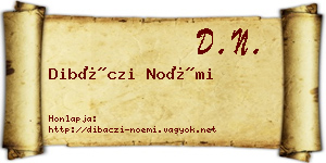 Dibáczi Noémi névjegykártya